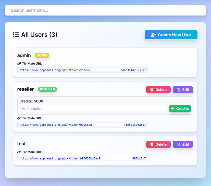 Admin Panel Screenshot